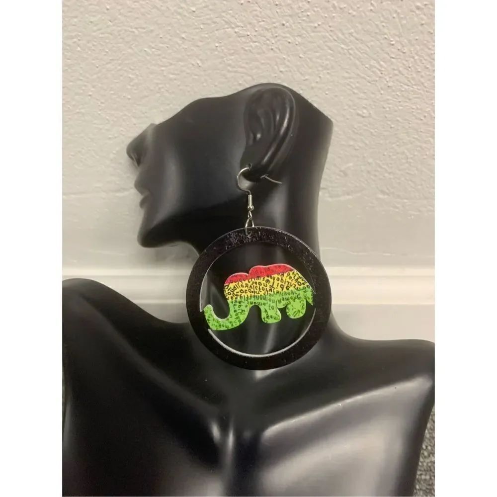 Elephant Afrocentric Earrings